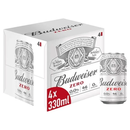 Budweiser Zero Alcohol Free Beer 4 X 330Ml.jpeg