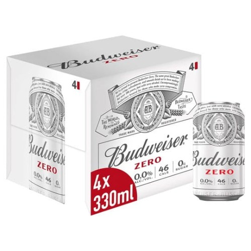 Przejdź do produktu Budweiser Zero Alcohol Free Beer 4 x 330ml