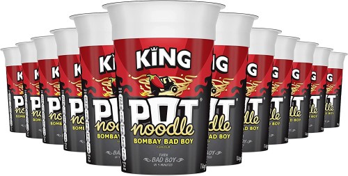 Przejdź do produktu King Pot Noodle Bombay Bad Boy MULTIPACK 12 x 114g