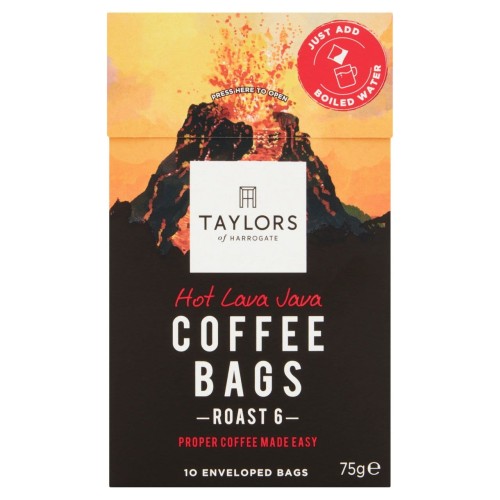 Przejdź do produktu Taylors Hot Lava Java Ground Coffee Bags 10 per pack