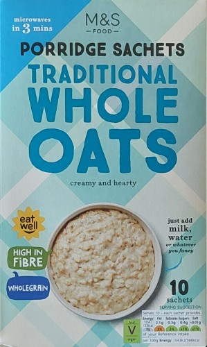 Przejdź do produktu Marks & Spencer Traditional Whole Oats Porridge 10 Sachets 360g