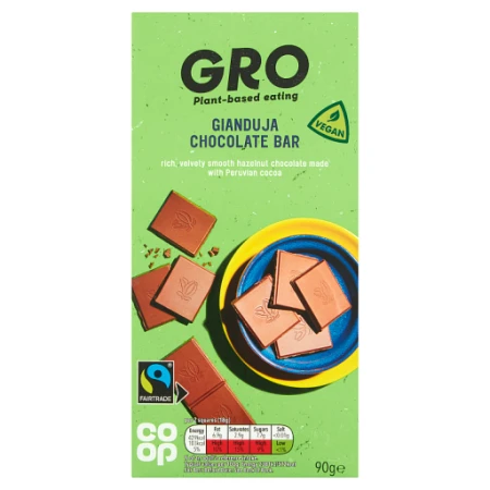 Co-op GRO Gianduja Chocolate Bar 90g.png