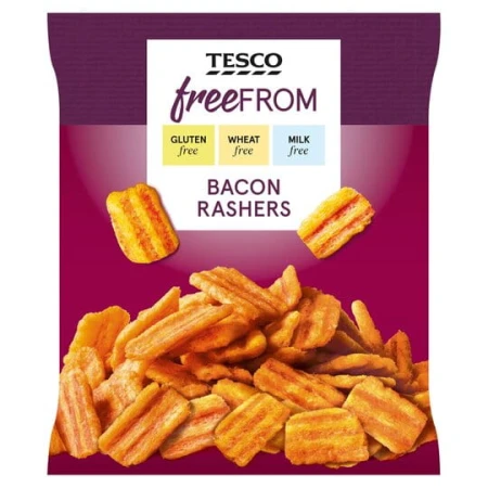 Tesco Free From Bacon Rashers 150G.jpeg