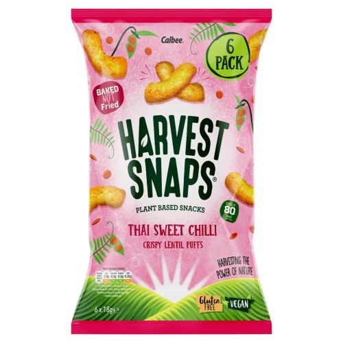 Przejdź do produktu Harvest Snaps Lentil Puff Thai Sweet Chilli 6 x 18g