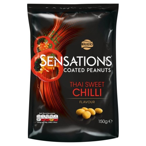 Przejdź do produktu Walkers Sensations Thai Sweet Chilli Coated Peanuts 150g