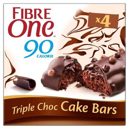 Fibre One 90 Calorie Triple Choc Cake Bars 4 x 25g.jpg