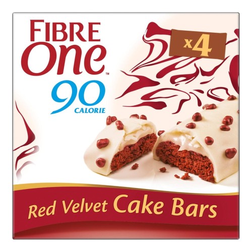 Przejdź do produktu Fibre One 90 Calorie Red Velvet Cake Bars 4 x 25g
