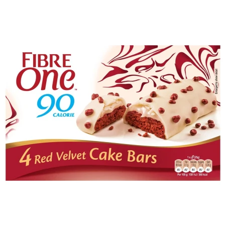 Fibre One 90 Calorie Red Velvet Cake Bars 4 x 25g 2.jpg