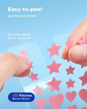 Acne Patch Pimple Patch, LitBear Pink Heart &amp; Star Shaped Acne Absorbing Spot Patches 9.jpg