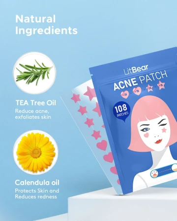 Acne Patch Pimple Patch, LitBear Pink Heart &amp; Star Shaped Acne Absorbing Spot Patches 11.jpg