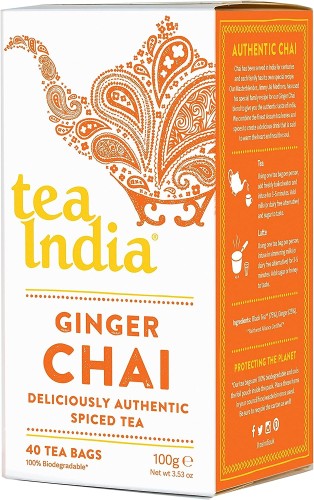 Przejdź do produktu Tea India Ginger Chai 40's 100g