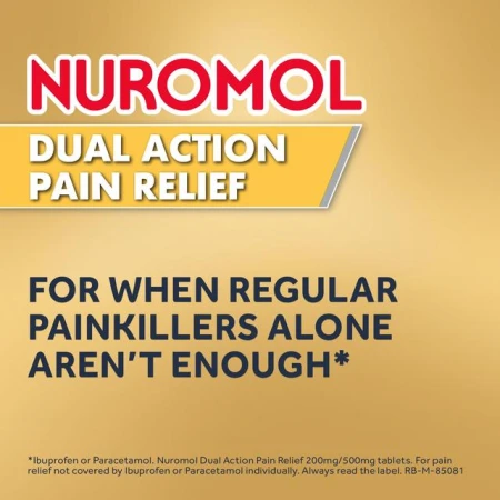 Nuromol Dual Action Pain Relief Tablets, Ibuprofen &amp; Paracetamol 12 per pack 2.jpg