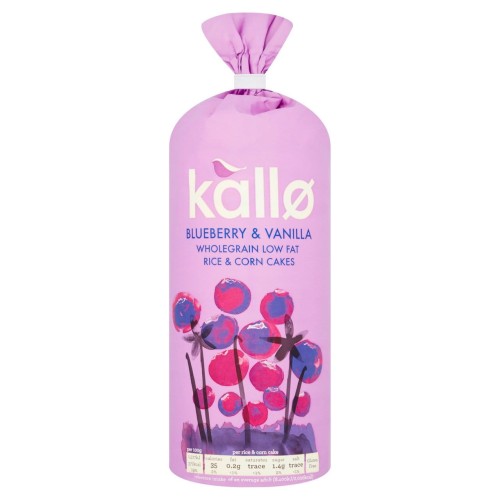 Przejdź do produktu Kallo Blueberry & Vanilla Rice & Corn Cakes 120g