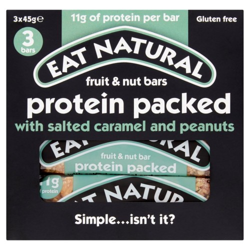 Przejdź do produktu Eat Natural Protein Packed Salted Caramel & Peanuts Bars 3 x 45g