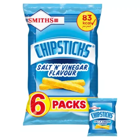 Smiths Chipsticks Salt &amp; Vinegar Multipack Crisps.webp