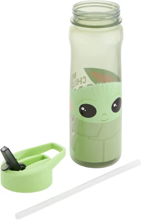 Star Wars The Mandalorian Child Water Bottle with Straw Reusable 600ml 4.jpg
