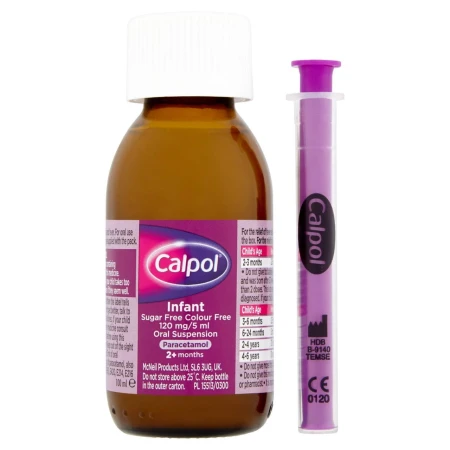 Calpol Infant Sugar Free &amp; Colour Free Oral Suspension Strawberry 2+ Months 100ml 4.jpg