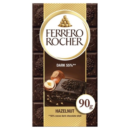 Przejdź do produktu Ferrero Rocher Dark Hazelnut Chocolate Bar 90g