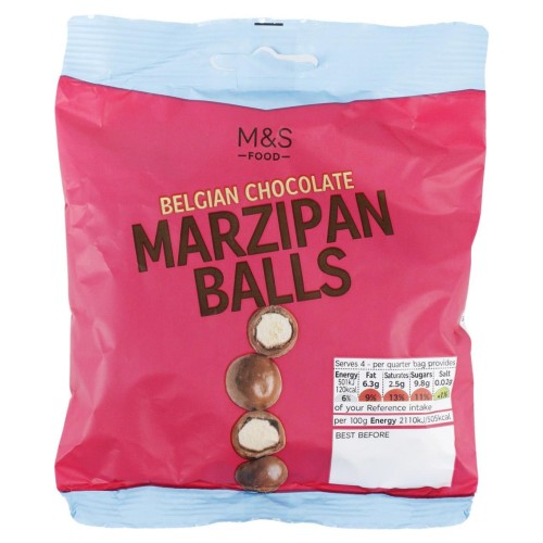 Przejdź do produktu Marks & Spencer Belgian Dark & Milk Chocolate Covered Marzipan Balls 95g