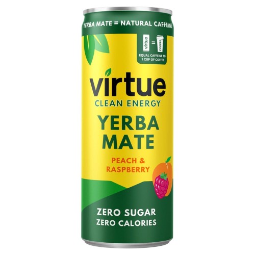 Przejdź do produktu Virtue Clean Energy Yerba Mate Peach & Raspberry 250ml