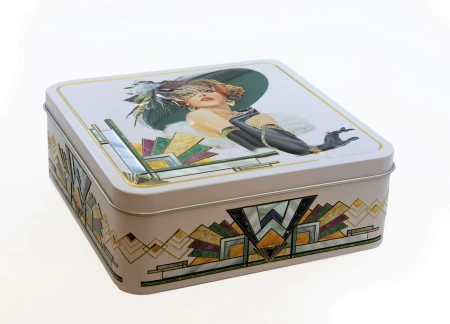 Churchill's  Pearl 150g Mini Raspberry &amp; White Chocolate Biscuits Tin 150 x 150 x 55mm  2.jpg