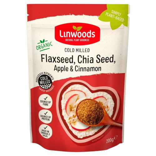 Przejdź do produktu Linwoods Milled Flax, Chia Seeds, Apple & Cinnamon 200g