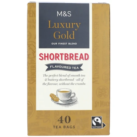 M&amp;S Luxury Gold Shortbread Biscuit Teabags 40 per pack.jpg