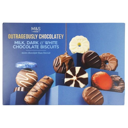 Przejdź do produktu Marks & Spencer Milk, Dark & White Chocolate Biscuit Selection 450g