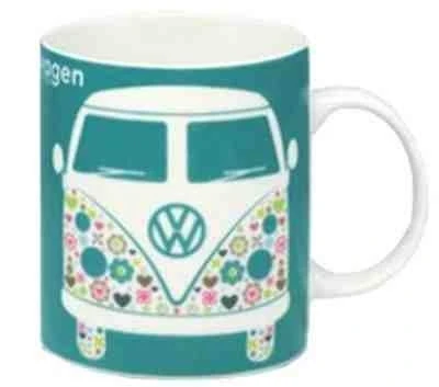 VW Patterned Camper Van Bone China Mug 350ml 2.JPG