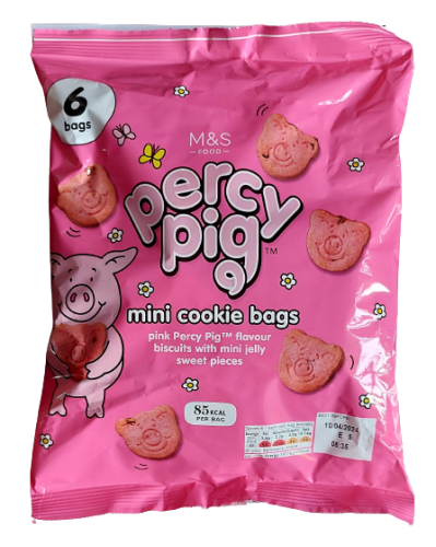 Przejdź do produktu Marks & Spencer Percy Pig Mini Cookie Bags  6 x 18g
