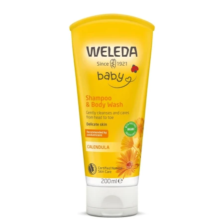Weleda Baby Natural Calendula Vegan Shampoo &amp; Body Wash 200ml 2.jpg