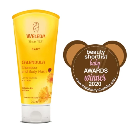 Weleda Baby Natural Calendula Vegan Shampoo &amp; Body Wash 200ml 4.jpg