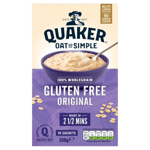 Przejdź do produktu Quaker Oat So Simple Gluten Free Original Porridge Sachets 10 x 35g