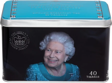 New English Teas Queen Elizabeth II Jubilee 2022 Commemorative Tea Tin with 40 English Breakfast Teabags 2.jpg