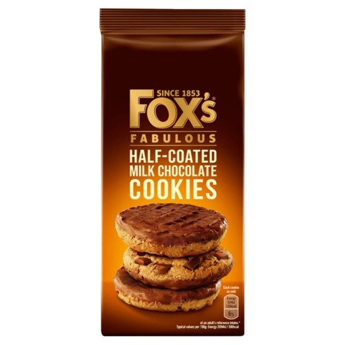 Przejdź do produktu Fox's Biscuits Half Coated Milk Chocolate Cookies 175g