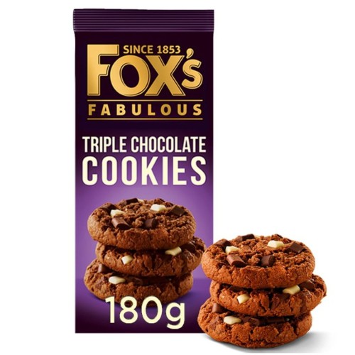 Przejdź do produktu Fox's Biscuits Triple Chocolate Cookies 180g