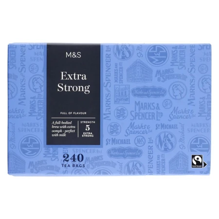 M&amp;S Fairtrade Extra Strong Tea Bags 240 per pack.jpg