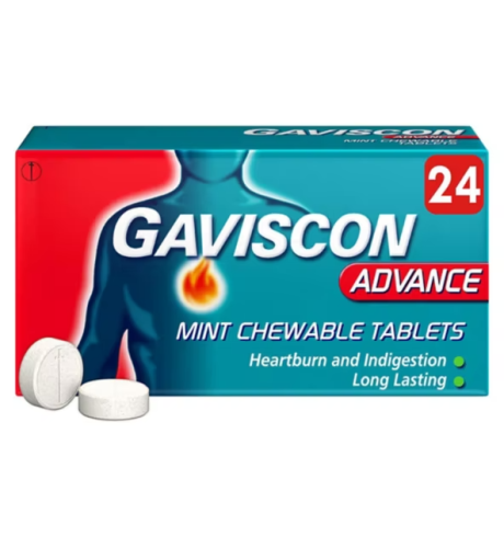 Przejdź do produktu Gaviscon Advance 24 Mint Chewable Tablets