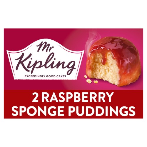 Przejdź do produktu Mr Kipling Raspberry Sponge Puddings 2 per pack