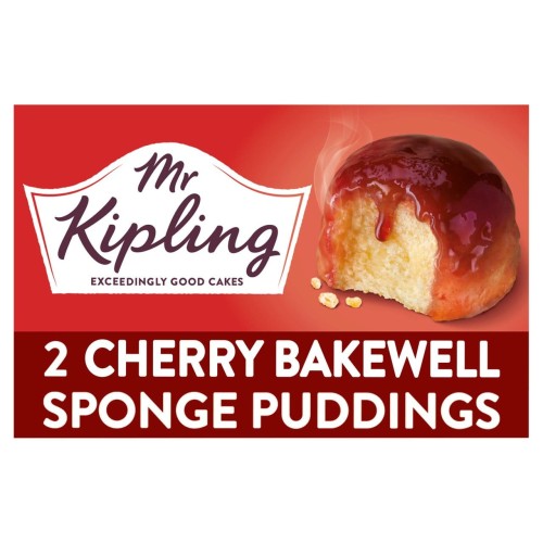 Przejdź do produktu Mr Kipling Cherry Bakewell Sponge Puddings 2 per pack
