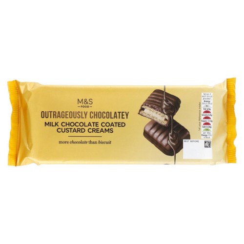 Przejdź do produktu Marks & Spencer Milk Chocolate Coated Custard Creams 162g