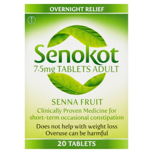 Przejdź do produktu Senokot 7.5mg Tablets Adult Senna Laxative Constipation 20 per pack