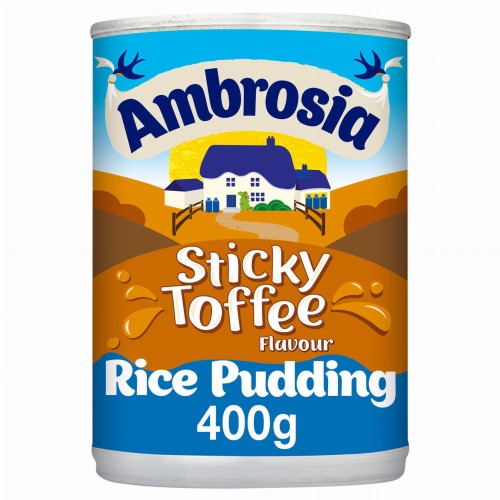 Przejdź do produktu Ambrosia Sticky Toffee Flavour Rice Pudding 400g Tin