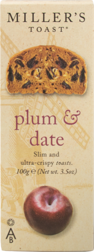 Przejdź do produktu Miller's Toast Plum & Date Slim and Ultra-Crispy Toasts 100g