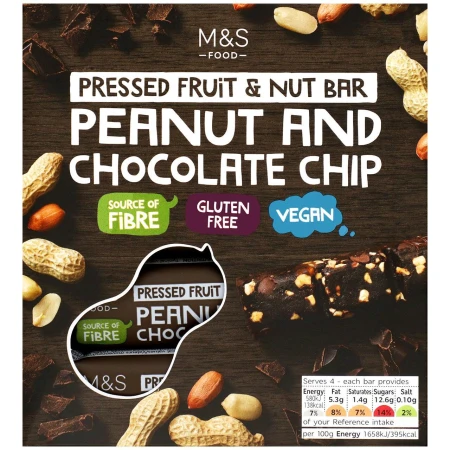 M&amp;S Peanut &amp; Chocolate Chip Bars 4 x 35g.jpg
