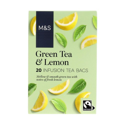 Przejdź do produktu Marks & Spencer Fairtrade Green Tea with Lemon Tea Bags 20 per pack