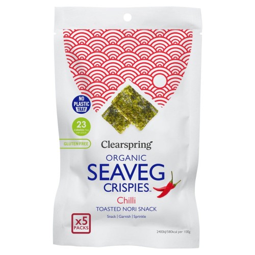 Przejdź do produktu Clearspring Organic Seaveg Crispies Multipack Chilli 5 x 4g