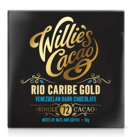 Willie's Cacao Venezuelan Gold, Rio Caribe 72, Coffee &amp; Nut Notes 50g.jpg