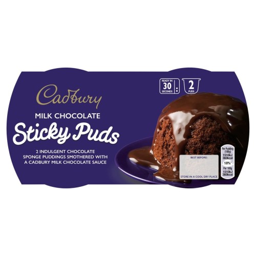 Przejdź do produktu Cadbury Milk Chocolate Sticky Puds  2 per pack