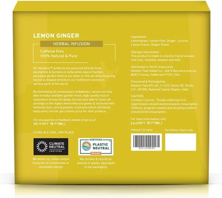 HANDPICK Lemon Ginger Tea Bags Made With Whole Leaves 100 Tea Bags 8.jpg